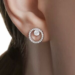 New Swarovski Silver Crystal Earrings boxed